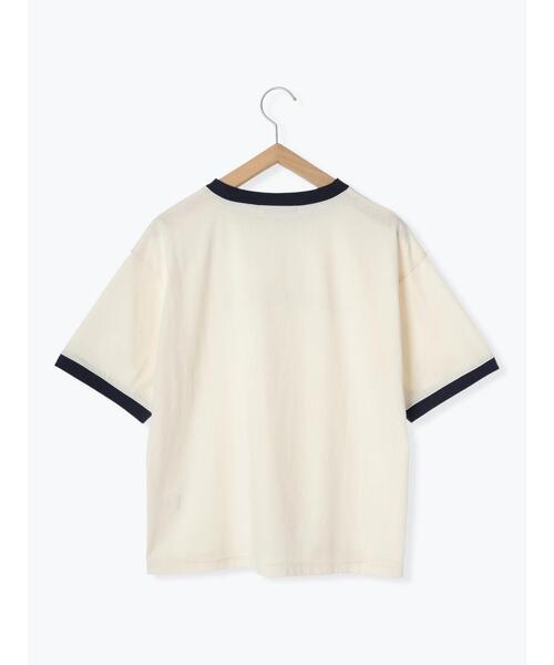 so4u(ソーフォーユー)の「リンガーロゴプリントTシャツ(Tシャツ/カットソー・レディース・オフホワイト/キナリ・F)」の6枚目の写真