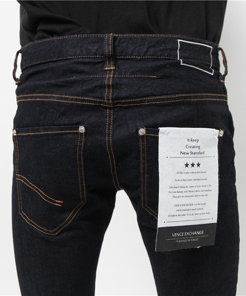 VENCEEXCHANGE（ヴァンスエクスチェンジ）の「デニムスキニーパンツ    （デニムパンツ・メンズ・ブルー/ライトブルー/ブルー系その他・SMALL/LARGE/MEDIUM）」の8枚目の写真