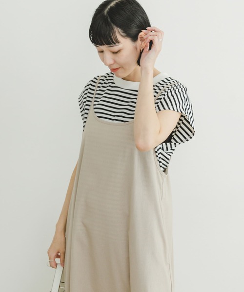 ITEMS URBANRESEARCH（アイテムズ アーバンリサーチ）の「クルーネックボーダーノースリーブTシャツ（Tシャツ/カットソー・レディース・その他1/ブラック系その他/ブラウン系その他・FREE）」の15枚目の写真