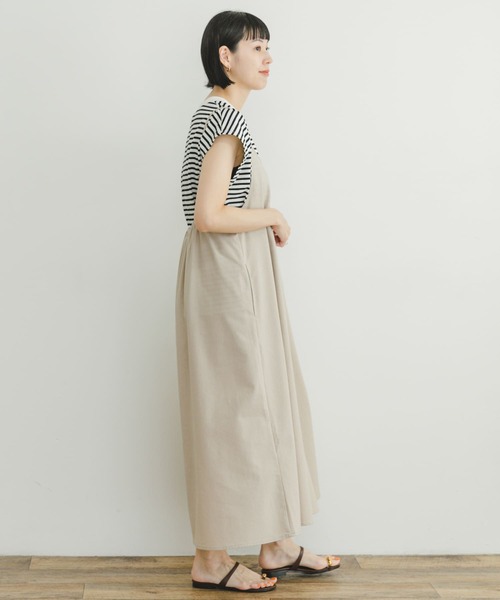 ITEMS URBANRESEARCH（アイテムズ アーバンリサーチ）の「クルーネックボーダーノースリーブTシャツ（Tシャツ/カットソー・レディース・その他1/ブラック系その他/ブラウン系その他・FREE）」の17枚目の写真