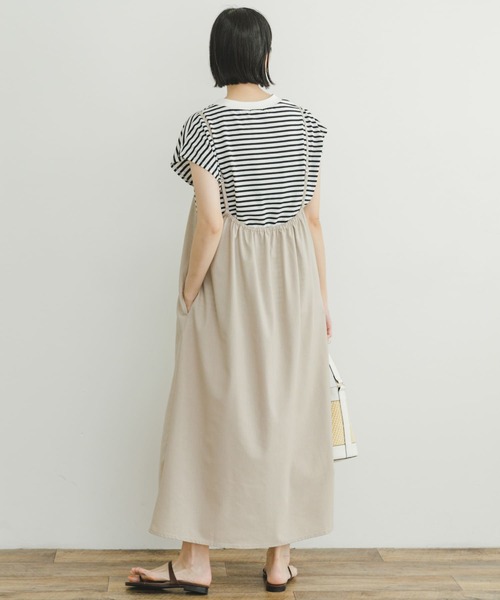 ITEMS URBANRESEARCH（アイテムズ アーバンリサーチ）の「クルーネックボーダーノースリーブTシャツ（Tシャツ/カットソー・レディース・その他1/ブラック系その他/ブラウン系その他・FREE）」の18枚目の写真