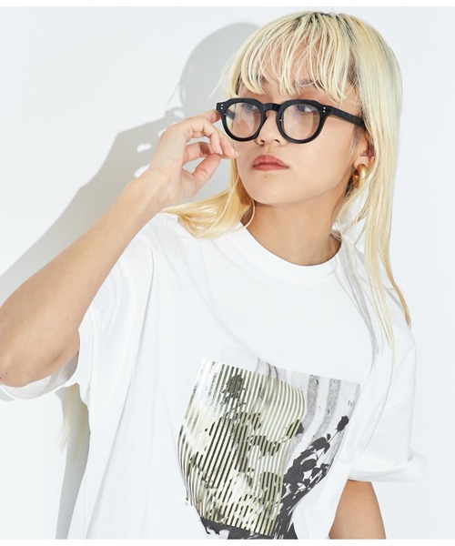 Settimissimo(セッティミッシモ)の「UVカットワイドフレームクラウンパントサングラス(サングラス・レディース・ブラック/クリア・FREE)」の2枚目の写真