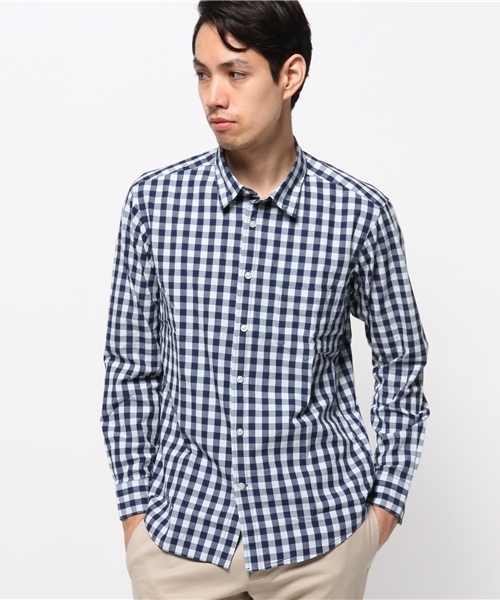 URBAN RESEARCH（アーバンリサーチ）の「UR インディゴギンガムチェックシャツ（シャツ/ブラウス・メンズ・レッド系その他/ホワイト系その他/ブルー系その他・LARGE/MEDIUM）」の9枚目の写真