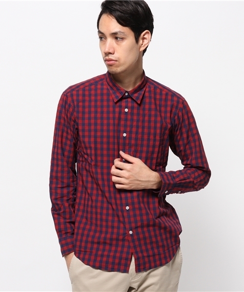 URBAN RESEARCH（アーバンリサーチ）の「UR インディゴギンガムチェックシャツ（シャツ/ブラウス・メンズ・レッド系その他/ホワイト系その他/ブルー系その他・LARGE/MEDIUM）」の11枚目の写真