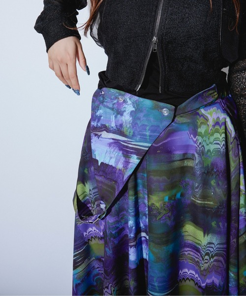 Ezick ANNONIM（エジックアノニム）の「Nuance paint ワンショルフレアスカート（スカート・レディース・ブラウン系その他/ブルー系その他・FREE）」の17枚目の写真