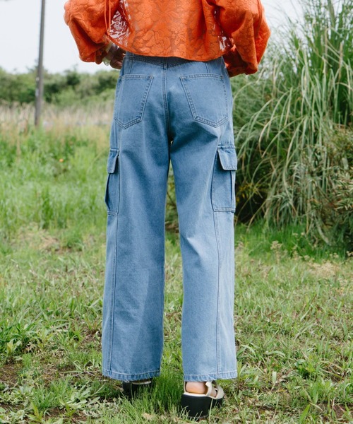 archives（アルシーヴ）の「ベイカーカーゴワイドデニム（デニムパンツ・レディース・サックスブルー/グレー・MEDIUM/SMALL）」の7枚目の写真