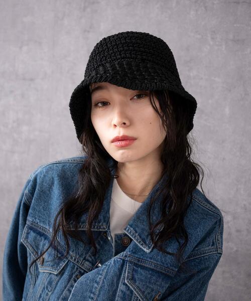 WEGO（ウィゴー）の「WEGO/クロシェ編みハット（ハット・レディース・ブラック/その他1/アイボリー・FREE）」の6枚目の写真