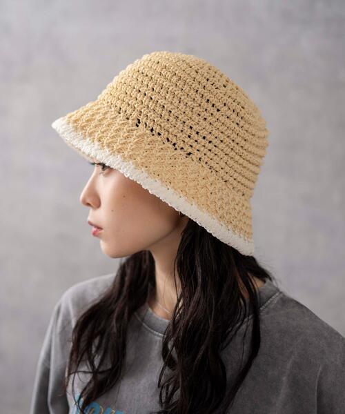 WEGO（ウィゴー）の「WEGO/クロシェ編みハット（ハット・レディース・ブラック/その他1/アイボリー・FREE）」の9枚目の写真