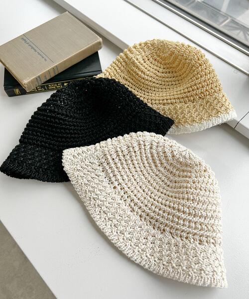 WEGO（ウィゴー）の「WEGO/クロシェ編みハット（ハット・レディース・ブラック/その他1/アイボリー・FREE）」の10枚目の写真