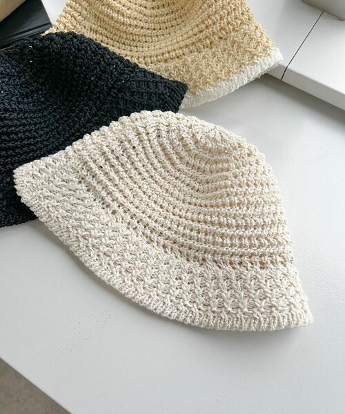 WEGO（ウィゴー）の「WEGO/クロシェ編みハット（ハット・レディース・ブラック/その他1/アイボリー・FREE）」の11枚目の写真