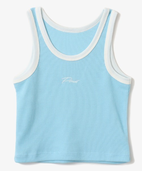 atmos pink（アトモスピンク）の「atmos pink Ameslee Waffle Tank / アトモス ピンク アメスリ ワッフル タンク（タンクトップ・レディース・ホワイト/ピンク/ブラック/ブルー・FREE）」の3枚目の写真