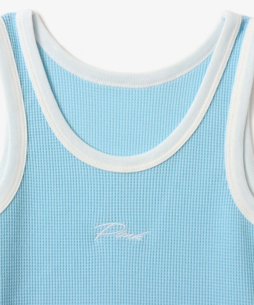 atmos pink（アトモスピンク）の「atmos pink Ameslee Waffle Tank / アトモス ピンク アメスリ ワッフル タンク（タンクトップ・レディース・ホワイト/ピンク/ブラック/ブルー・FREE）」の10枚目の写真