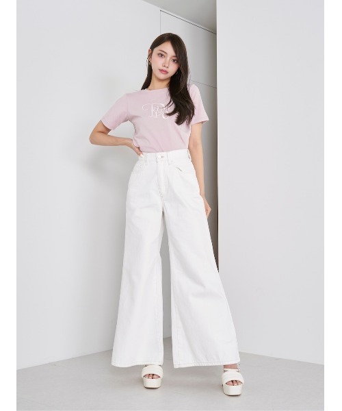 Darich（ダーリッチ）の「モノグラムTシャツ（Tシャツ/カットソー・レディース・サックスブルー/ブラック/ホワイト/パープル・FREE）」の15枚目の写真