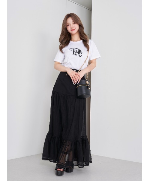 Darich（ダーリッチ）の「モノグラムTシャツ（Tシャツ/カットソー・レディース・サックスブルー/ブラック/ホワイト/パープル・FREE）」の10枚目の写真