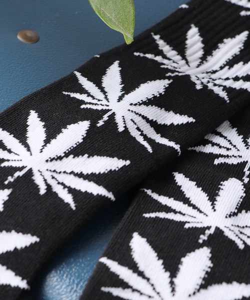 HUF（ハフ）の「HUF/ハフ HUF SET PLANTLIFE SOCK 靴下（ソックス/靴下・メンズ・ホワイト/ブラック・FREE）」の2枚目の写真