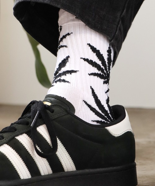 HUF（ハフ）の「HUF/ハフ HUF SET PLANTLIFE SOCK 靴下（ソックス/靴下・メンズ・ホワイト/ブラック・FREE）」の10枚目の写真