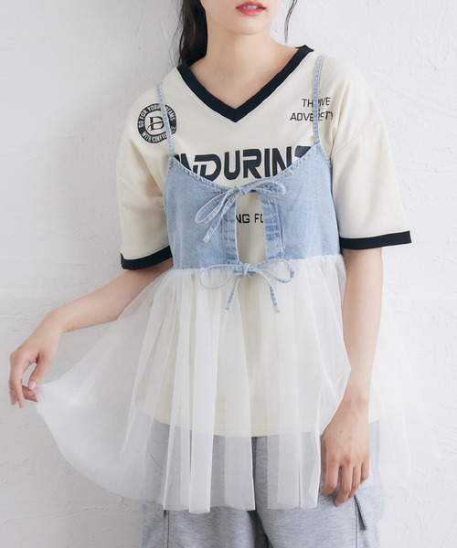 RETRO GIRL（レトロガール）の「アソートペプラムビスチェ（キャミソール・レディース・ブラック/ブルー系その他/ブラック系その他/ブルー・FREE）」の4枚目の写真