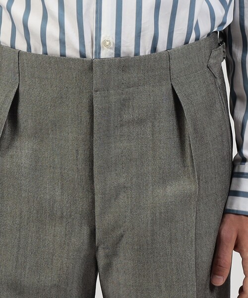 TOMORROWLAND (トゥモローランド)の「FUMIYA HIRANO THE TROUSERS HAMPSTED ウールモヘヤ 1プリーツトラウザーズ(スラックス・メンズ・グレー・42/38/36)」の6枚目の写真