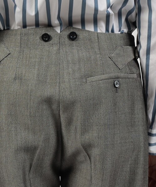 TOMORROWLAND (トゥモローランド)の「FUMIYA HIRANO THE TROUSERS HAMPSTED ウールモヘヤ 1プリーツトラウザーズ(スラックス・メンズ・グレー・42/38/36)」の7枚目の写真