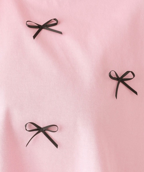 repipi armario(レピピ アルマリオ)の「RibbonリンガーTシャツ(Tシャツ/カットソー・キッズ・ホワイト/ピンク/ブラック・SMALL/MEDIUM/LARGE)」の20枚目の写真