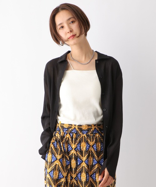 LEPSIM（レプシィム）の「シアー楊柳シャツ　122004（シャツ/ブラウス・レディース・ブラック/オフホワイト/イエロー・FREE）」の11枚目の写真