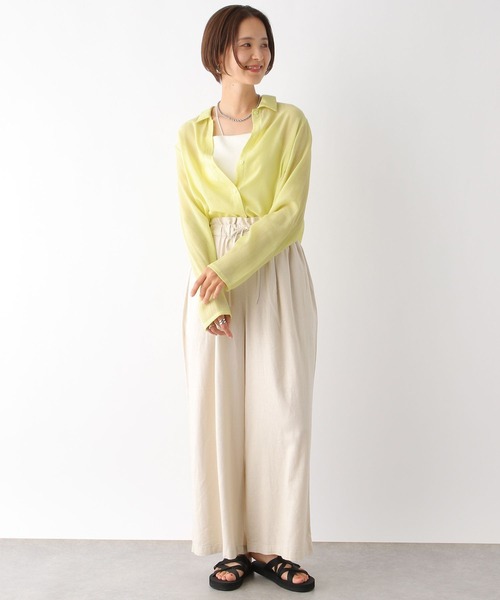 LEPSIM（レプシィム）の「シアー楊柳シャツ　122004（シャツ/ブラウス・レディース・ブラック/オフホワイト/イエロー・FREE）」の18枚目の写真