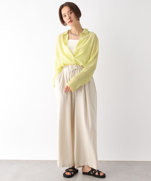 LEPSIM（レプシィム）の「シアー楊柳シャツ　122004（シャツ/ブラウス・レディース・ブラック/オフホワイト/イエロー・FREE）」の19枚目の写真