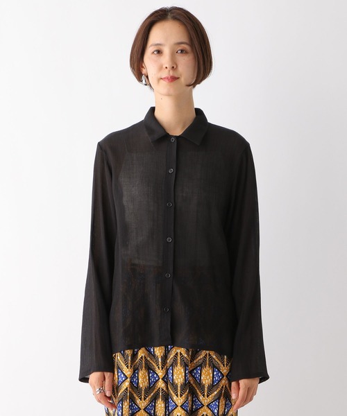 LEPSIM（レプシィム）の「シアー楊柳シャツ　122004（シャツ/ブラウス・レディース・ブラック/オフホワイト/イエロー・FREE）」の21枚目の写真