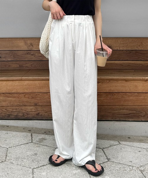 セール】ナイロンタックワイドパンツ（その他パンツ）｜LE MORE