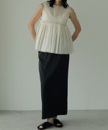 anuke（アンヌーク）の「Satin Pencil Skirt（スカート）」 - WEAR
