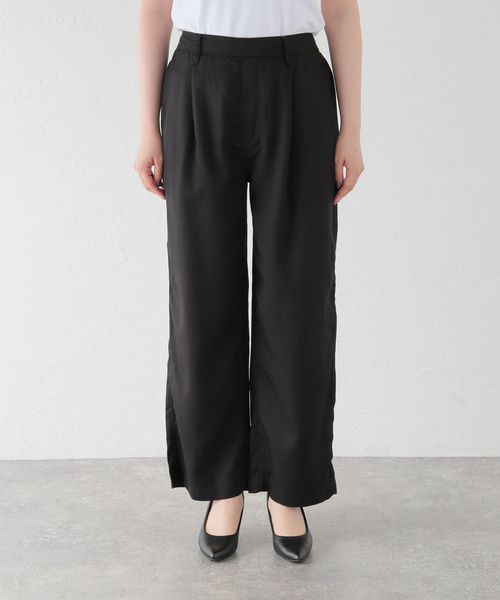 B.C STOCK(ベーセーストック)の「《追加》手洗い可 / セルロースワイドパンツ(その他パンツ・レディース・ブルー系その他/ブラック/アイボリー・FREE)」の20枚目の写真