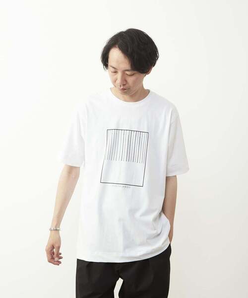 MEN'S MELROSE（メンズメルローズ）の「40/2天竺 プリントTシャツ（Tシャツ/カットソー・メンズ・ホワイト系その他3/ホワイト系その他2/ホワイト系その他・3/2/4）」の4枚目の写真