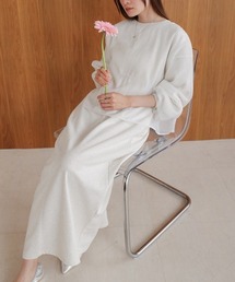 【S・Mサイズ展開】ロゴシアードッキングスウェットワンピース
