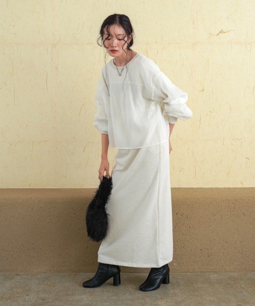 Bab（バブ）の「【S・Mサイズ展開】ロゴシアードッキングスウェットワンピース（ワンピース・レディース・アイボリー/ブラック/グレー系その他2/モカ/ライトグリーン・S/M）」の19枚目の写真
