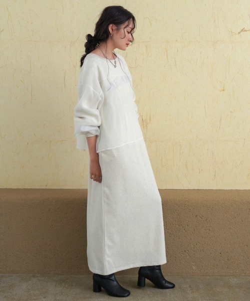 Bab（バブ）の「【S・Mサイズ展開】ロゴシアードッキングスウェットワンピース（ワンピース・レディース・アイボリー/ブラック/グレー系その他2/モカ/ライトグリーン・S/M）」の22枚目の写真