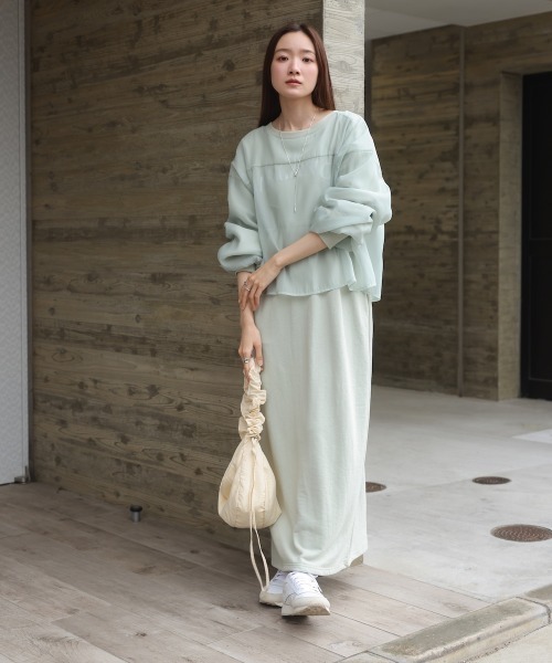セール】【S・Mサイズ展開】ロゴシアードッキングスウェットワンピース