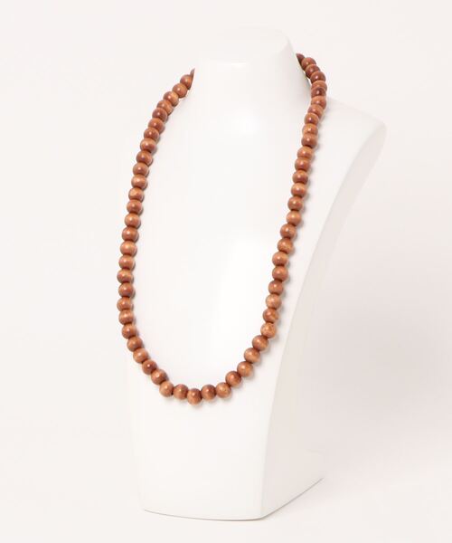 an meets zakka(アンミツザッカ)の「an meets zakka ウッドボール数珠ネックレス(70cm)(ネックレス・メンズ・ダークブラウン/ブラウン/ブラック・ONESIZE)」の4枚目の写真