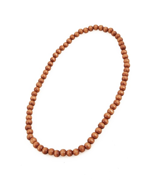 セール】an meets zakka ウッドボール数珠ネックレス(70cm