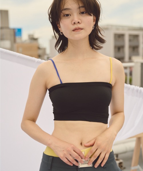 common gull products.（コモンガルプロダクツ）の「わがままなチューブトップ（チューブトップ・レディース・アイボリー/ブラック・SMALL/MEDIUM）」の5枚目の写真