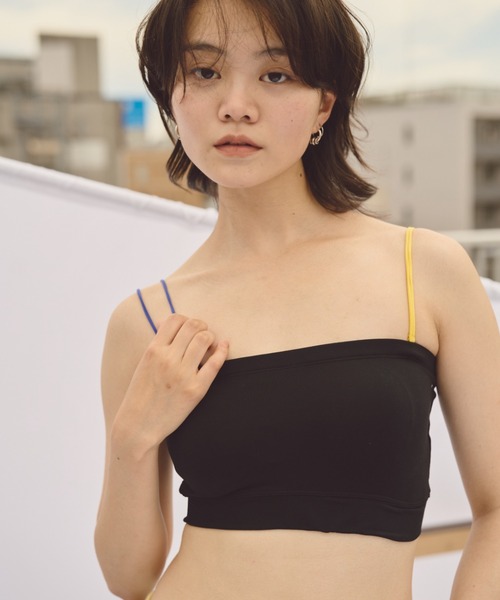 common gull products.（コモンガルプロダクツ）の「わがままなチューブトップ（チューブトップ・レディース・アイボリー/ブラック・SMALL/MEDIUM）」の9枚目の写真