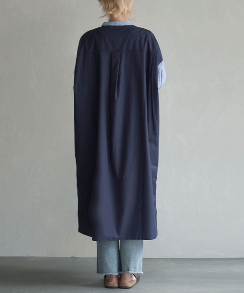 zootie（ズーティー）の「ストライプスイッチ シャツワンピース（シャツワンピース・レディース・ネイビー/ベージュ・M）」の11枚目の写真