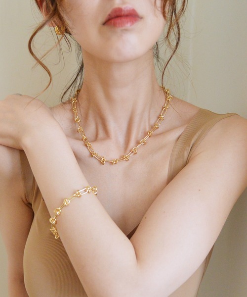 styiro(スタイロ)の「ニッケルフリー スレッドノットチェーンネックレス(ネックレス・レディース・シルバー/ゴールド・FREE)」の2枚目の写真