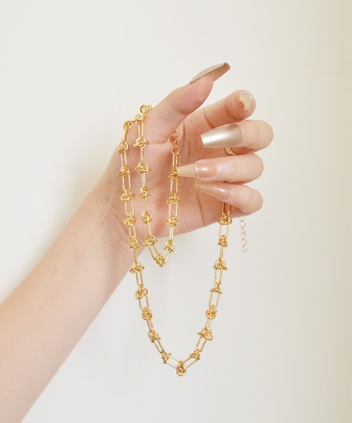 styiro(スタイロ)の「ニッケルフリー スレッドノットチェーンネックレス(ネックレス・レディース・シルバー/ゴールド・FREE)」の6枚目の写真