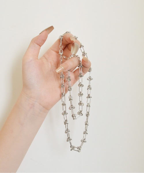 styiro(スタイロ)の「ニッケルフリー スレッドノットチェーンネックレス(ネックレス・レディース・シルバー/ゴールド・FREE)」の5枚目の写真