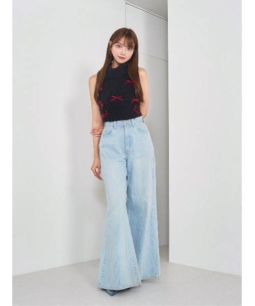 ダーリッチ Darich リボンデザインニットトップス ダーリッチ Darich リボンデザインニットトップス （アイボリー