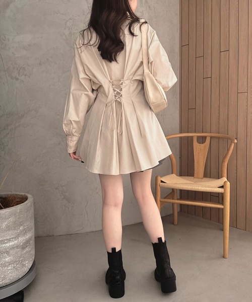 NICE CLAUP ワンピース　(カプチーノ) one after another NICE CLAUP ワンピース オフショルニット