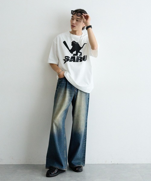 RAGEBLUE(レイジブルー)の「【TOKYO TRIBE】コラボプリント/オーバーサイズTシャツ(Tシャツ/カットソー・メンズ・ブラック/グリーン/ホワイト・LARGE/MEDIUM)」の4枚目の写真
