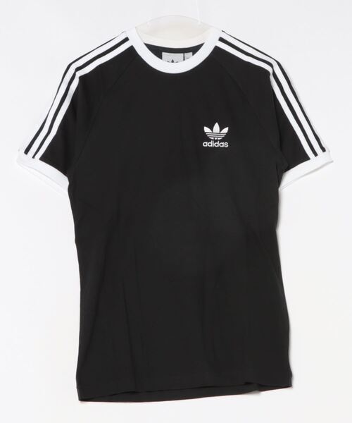 SALON adam et rope'(サロン アダム エ ロペ)の「【adidas(アディダス)】3stiripes TEE(Tシャツ/カットソー・レディース・ブラック/ホワイト・S)」の1枚目の写真