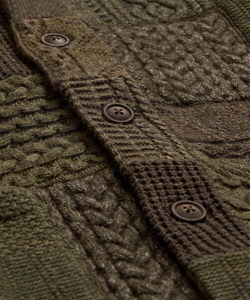 【セール】パッチワーク ウールブレンド ショール カーディガン（カーディガン/ボレロ）｜RRL（ダブル アール エル）