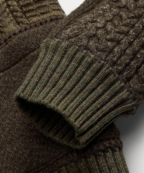 【セール】パッチワーク ウールブレンド ショール カーディガン（カーディガン/ボレロ）｜RRL（ダブル アール エル）